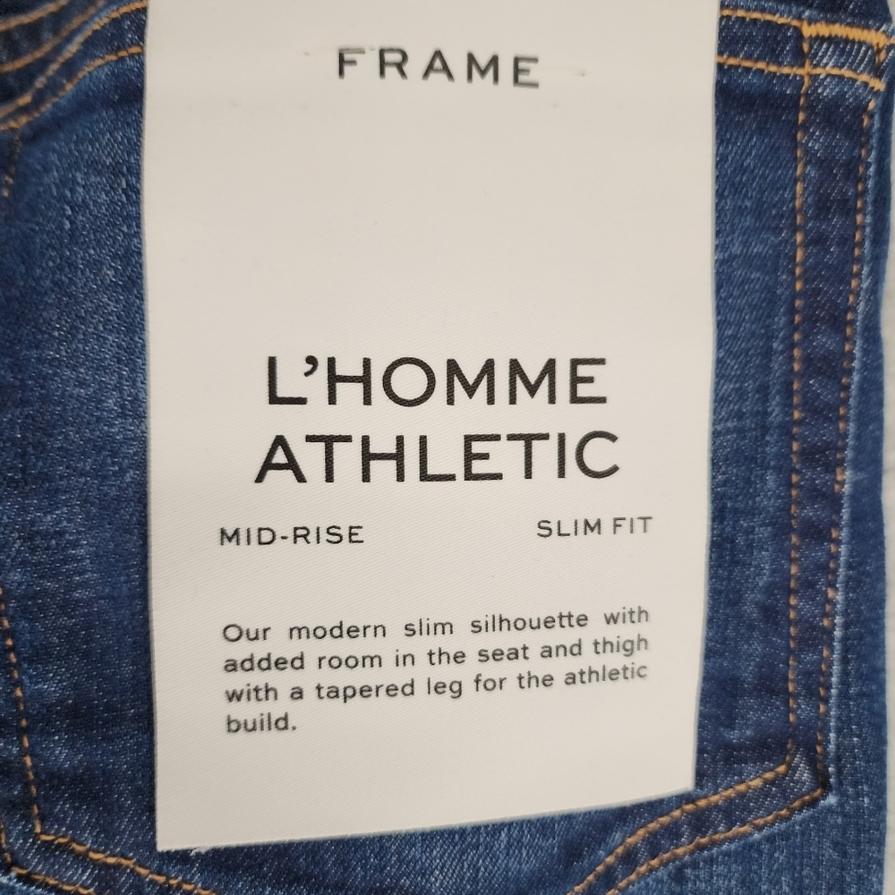 Frame Denim L'Homme Athletic Mid-Rise Slim Fit Jeans In Watertown - Picture 4 of 8